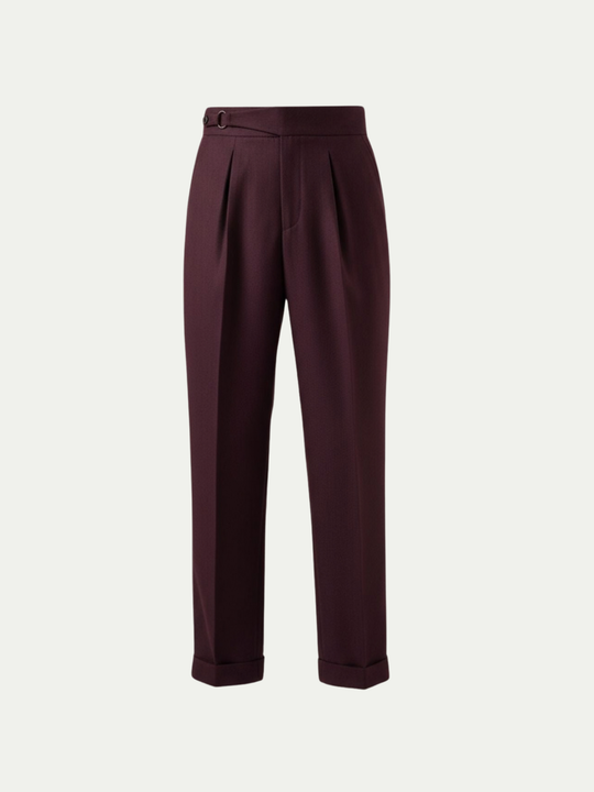 Men's High Waist Pleated Non Iron Tailored Pants