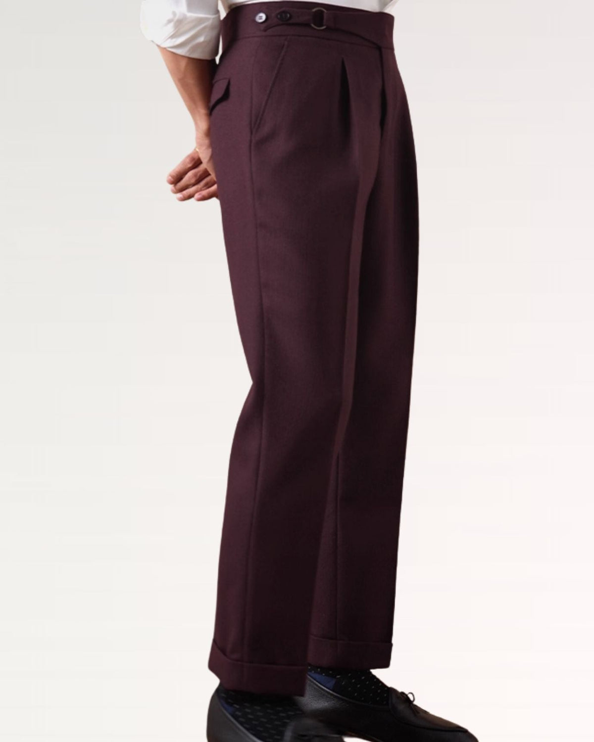 Men's High Waist Pleated Non Iron Tailored Pants, view 5