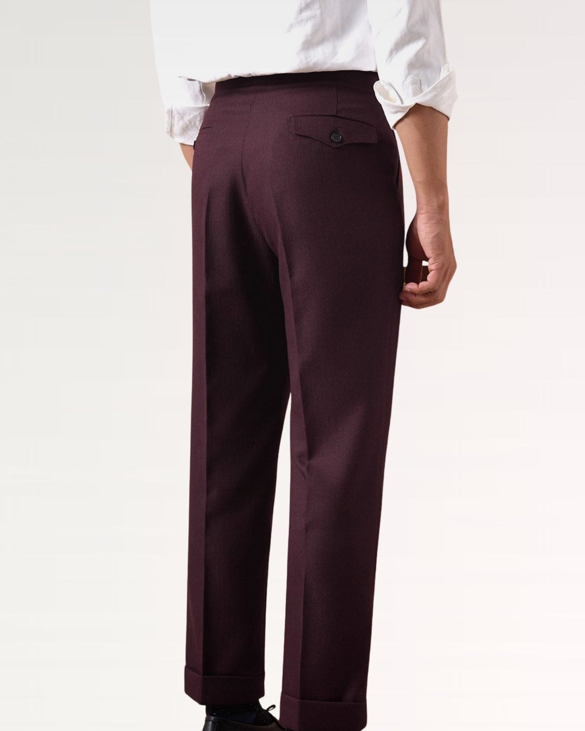 Men's High Waist Pleated Non Iron Tailored Pants, view 6