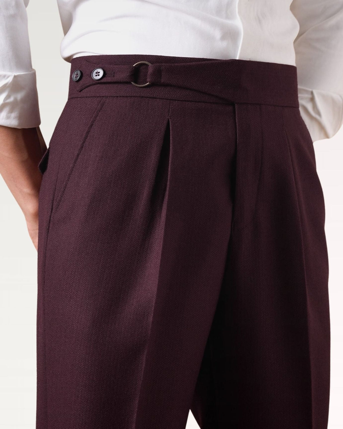 Men's High Waist Pleated Non Iron Tailored Pants, view 7