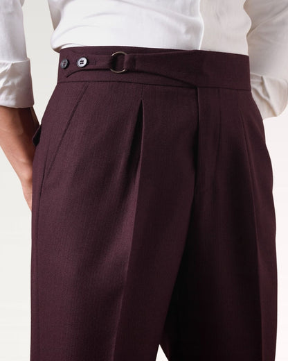 Men's High Waist Pleated Non Iron Tailored Pants, view 7
