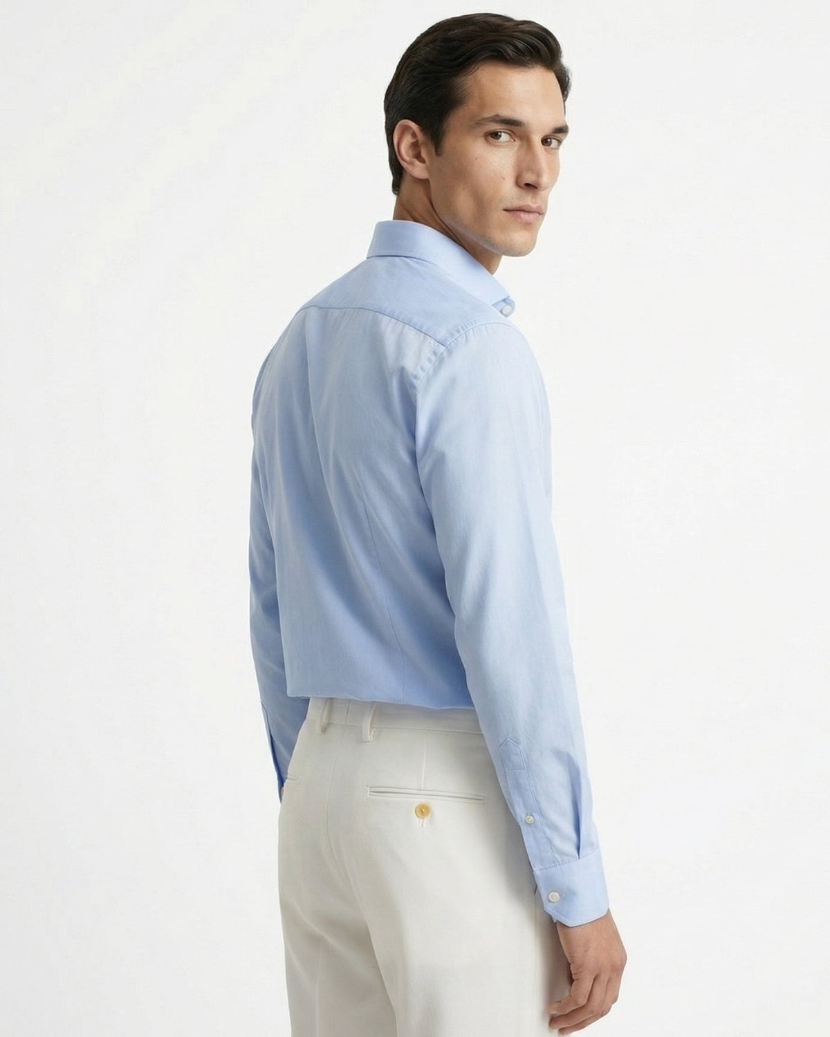 Men's High Waist Pleated Tailored Pants with Cuffed Hem, view 5