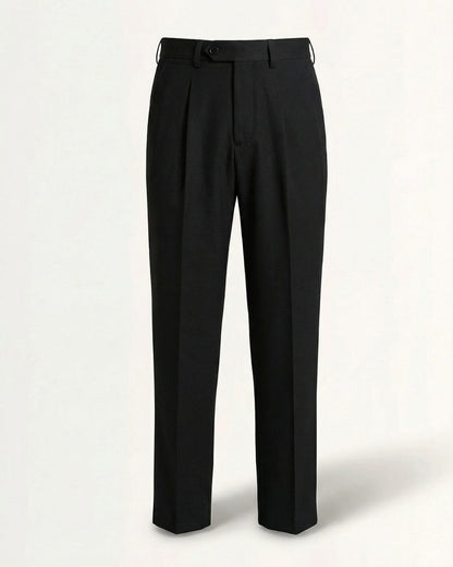 Men's High Waist Pleated Tailored Pants with Cuffed Hem, view 6
