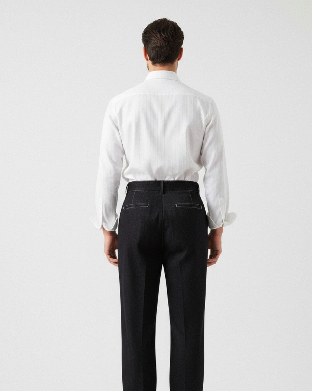 Men's High Waist Pleated Tailored Pants with Side Adjusters, view 9