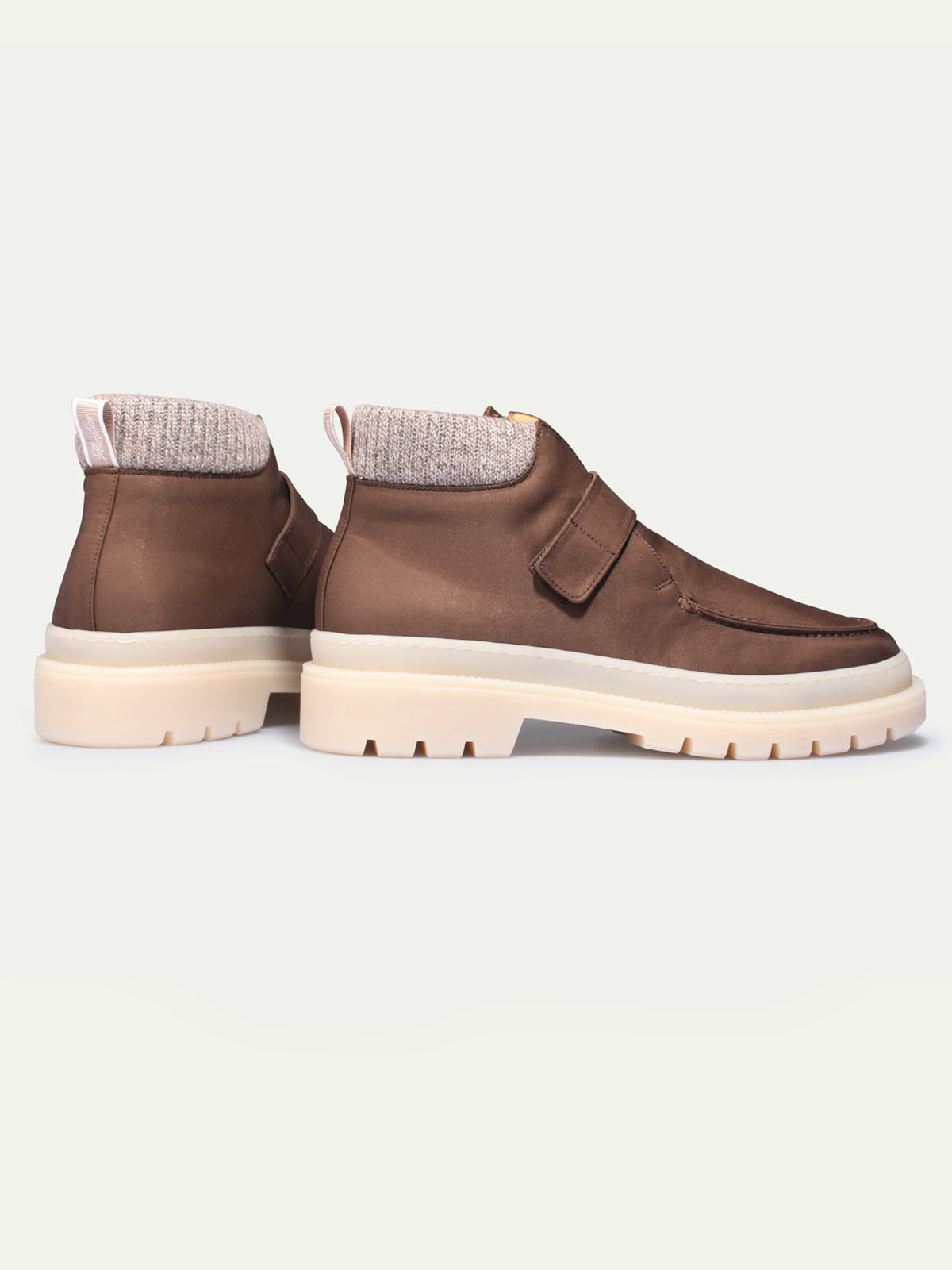 Men's Hook and Loop Winter Boots with Knit Collar, view 3
