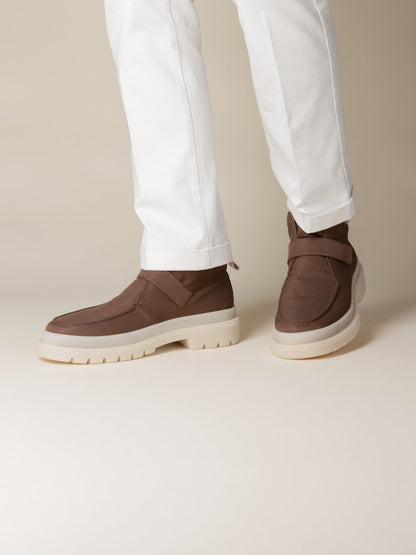 Men's Hook and Loop Winter Boots with Knit Collar, view 4