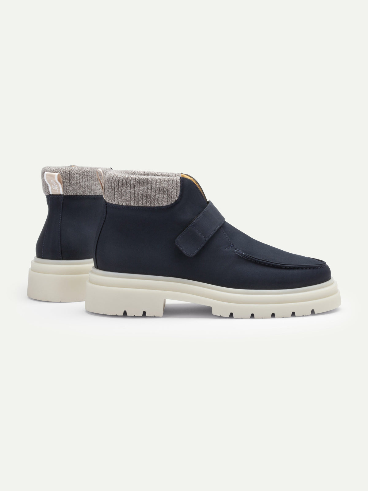 Men's Hook and Loop Winter Boots with Knit Collar, view 7