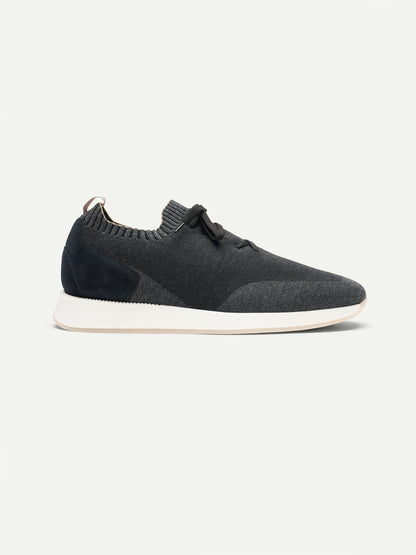 Men's Knit Sneakers with Suede Toe and Heel, view 11