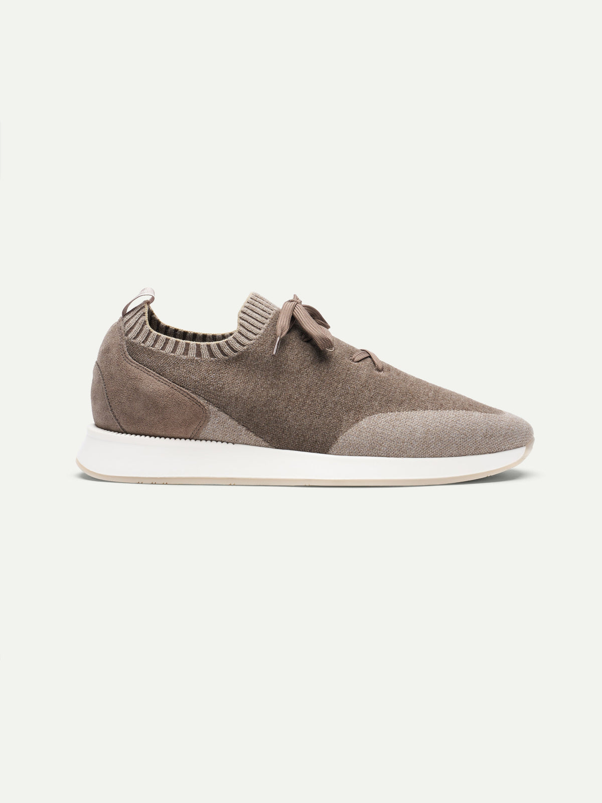 Men's Knit Sneakers with Suede Toe and Heel, view 13