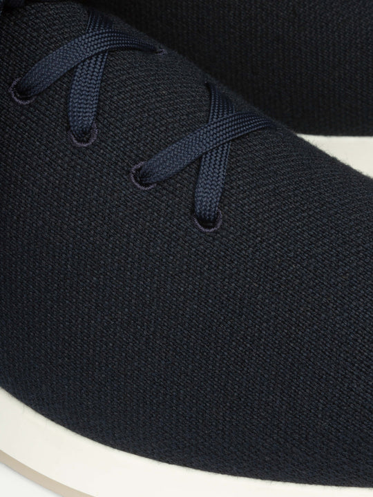 Men's Knit Sneakers with Suede Toe and Heel