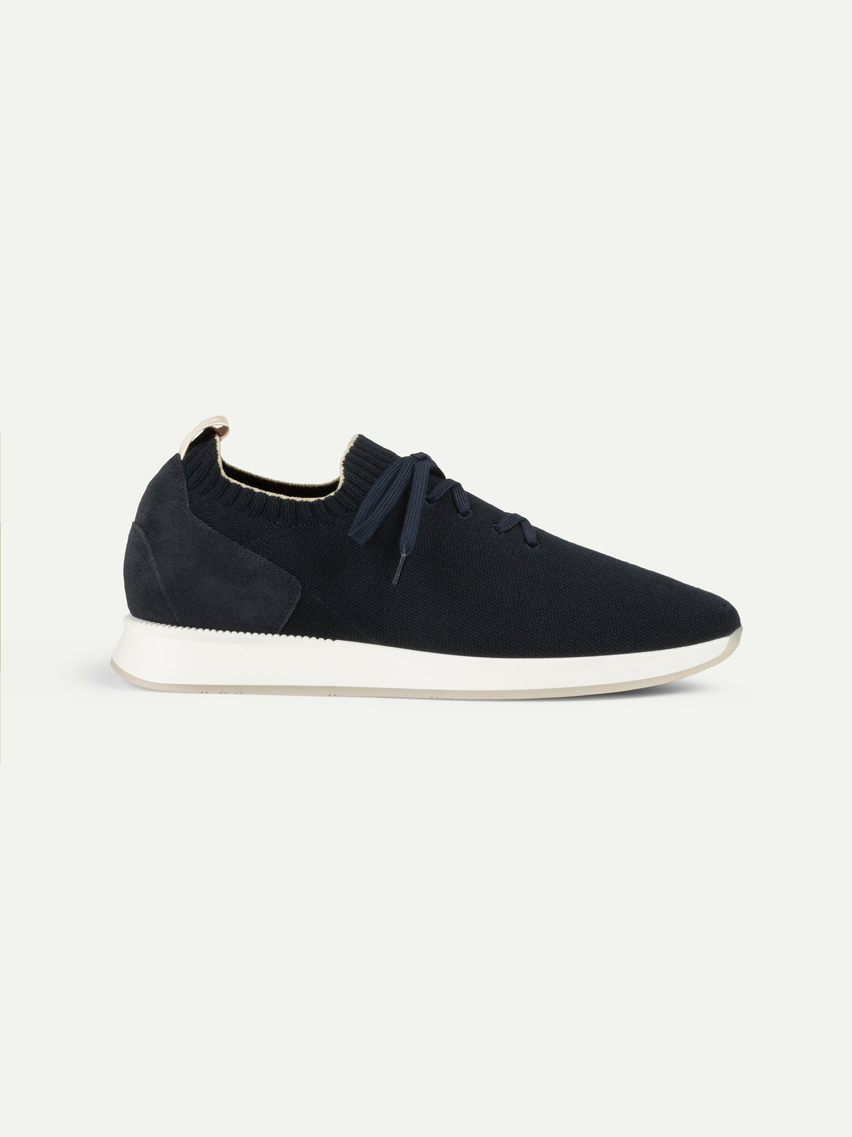 Men's Knit Sneakers with Suede Toe and Heel, view 5
