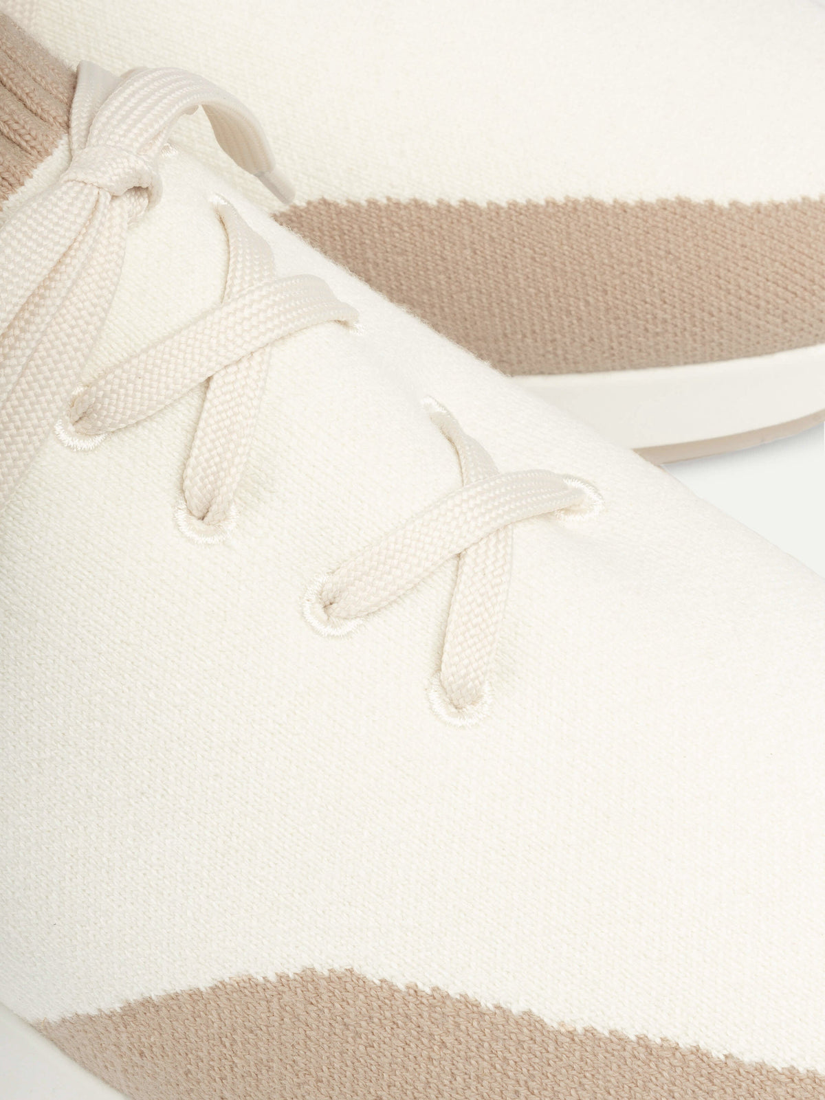 Men's Knit Sneakers with Suede Toe and Heel, view 7