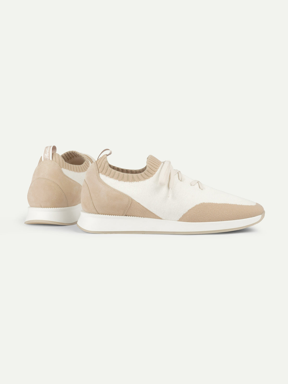 Men's Knit Sneakers with Suede Toe and Heel, view 8
