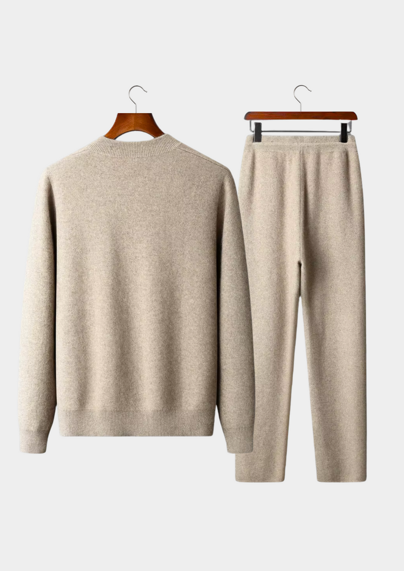 Men's Knit Zip Up Cardigan and Drawstring Pants Set