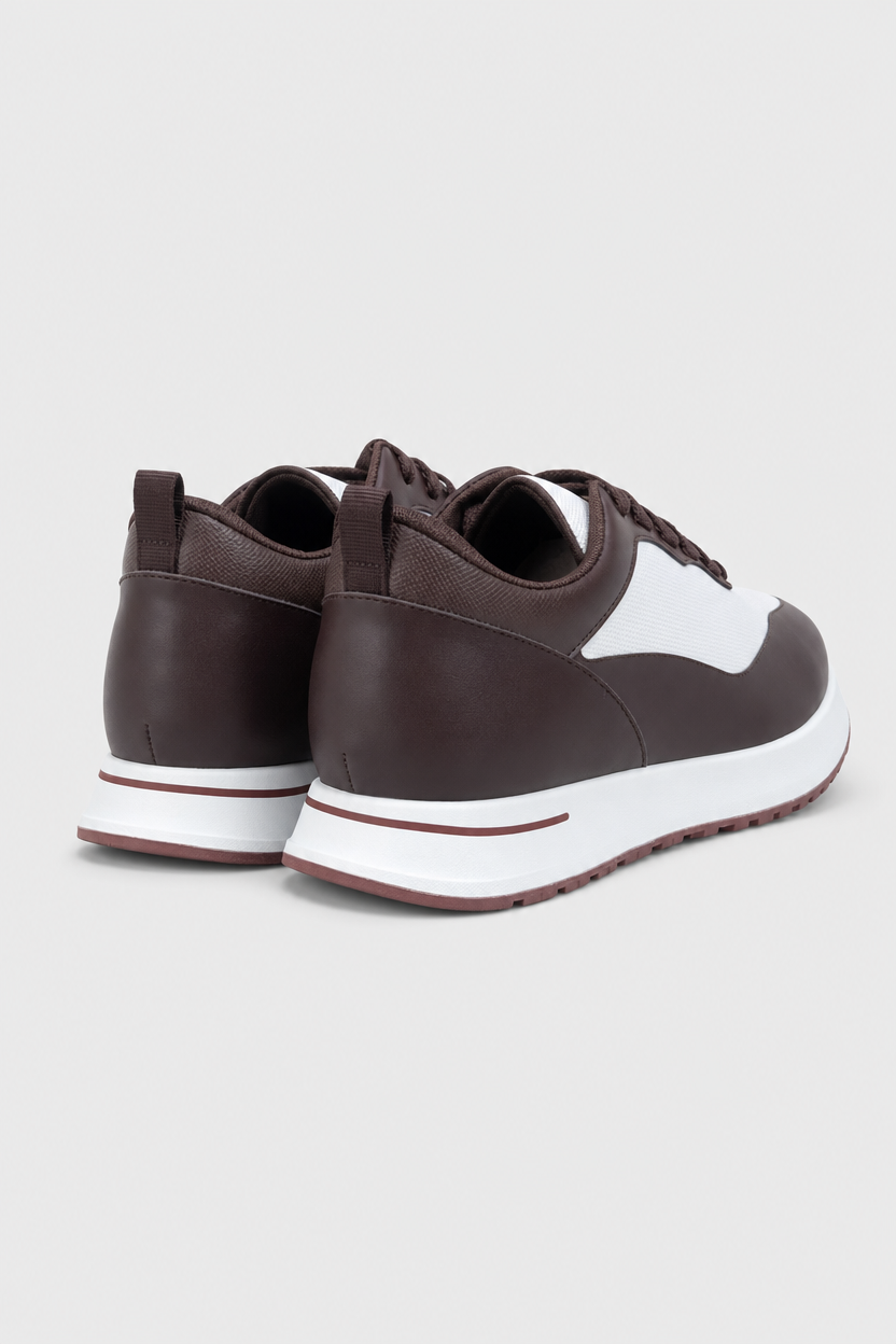 Men's Lace Up Low Top Trainers, view 4