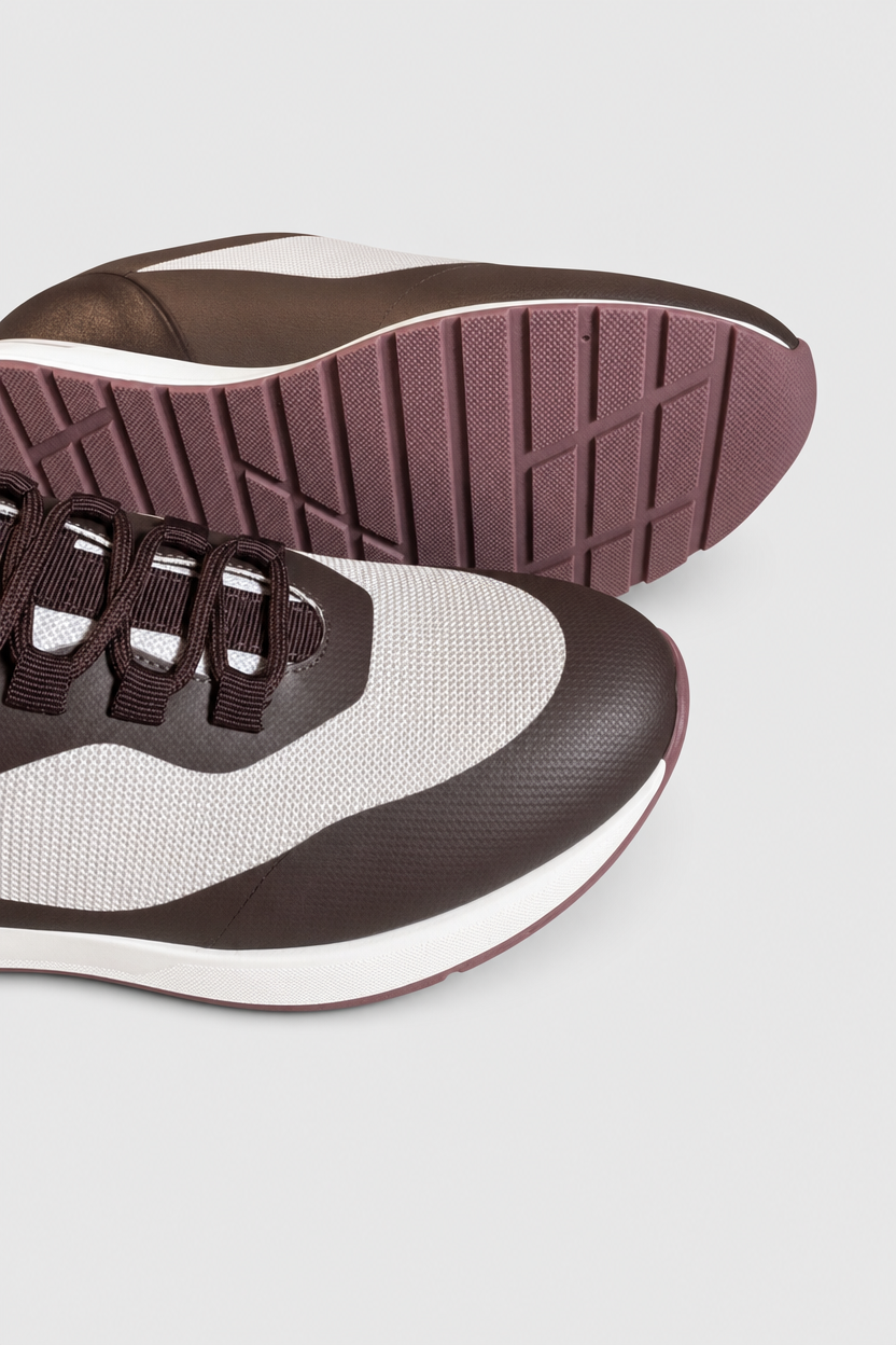 Men's Lace Up Low Top Trainers, view 5