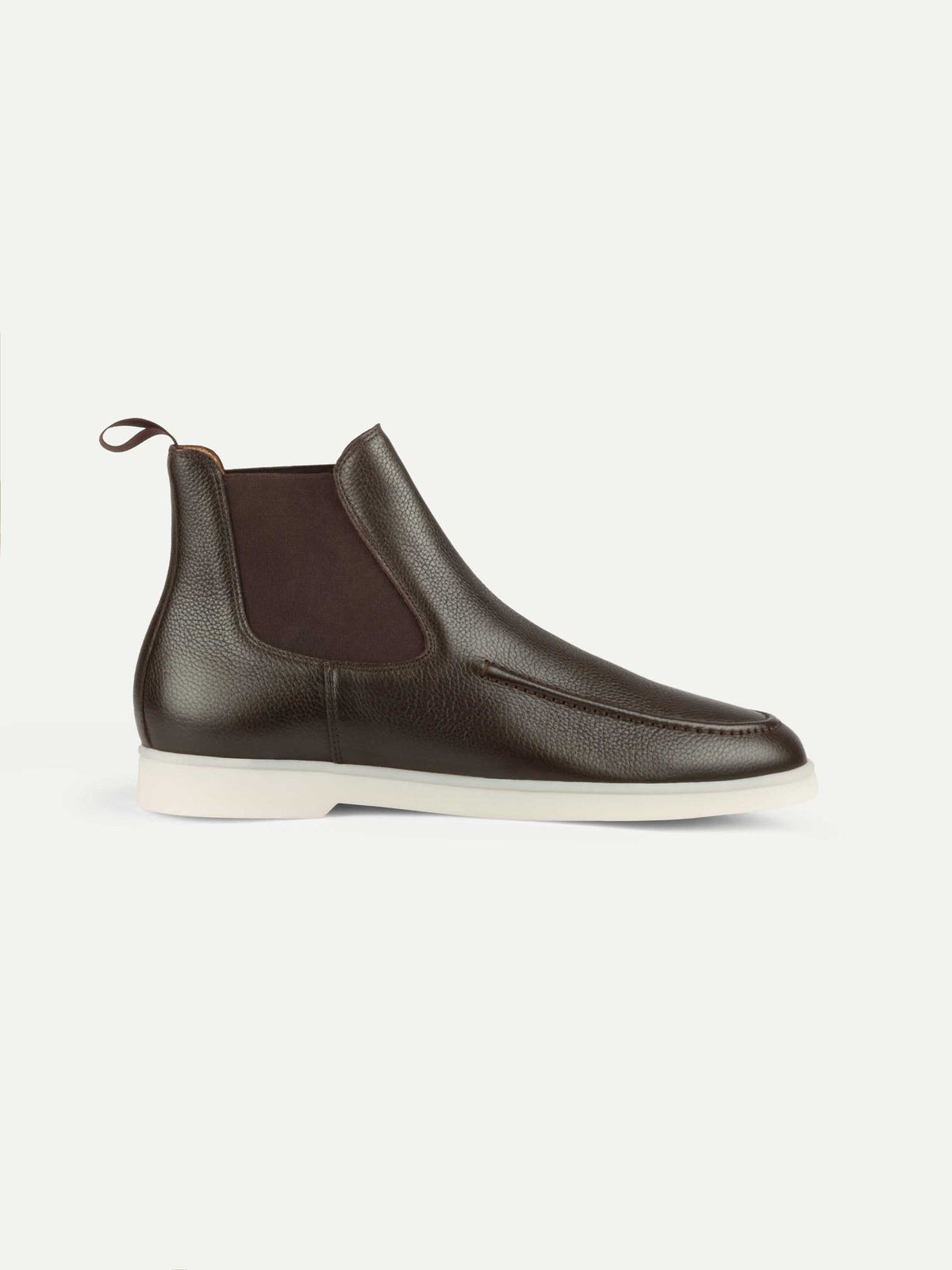 Men's Leather Chelsea Boots with White Sole, view 3