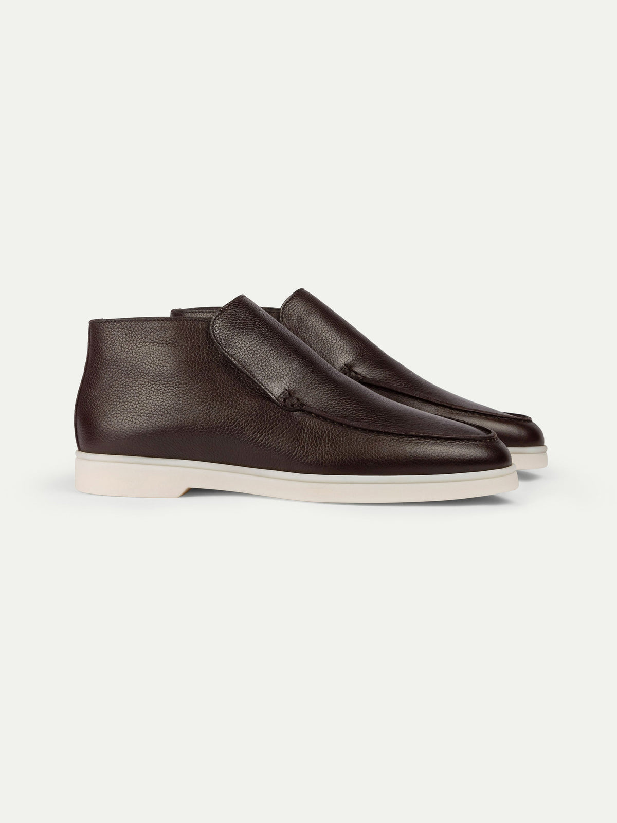 Men's Leather Slip On Loafers with Faux Fur Lining, view 2