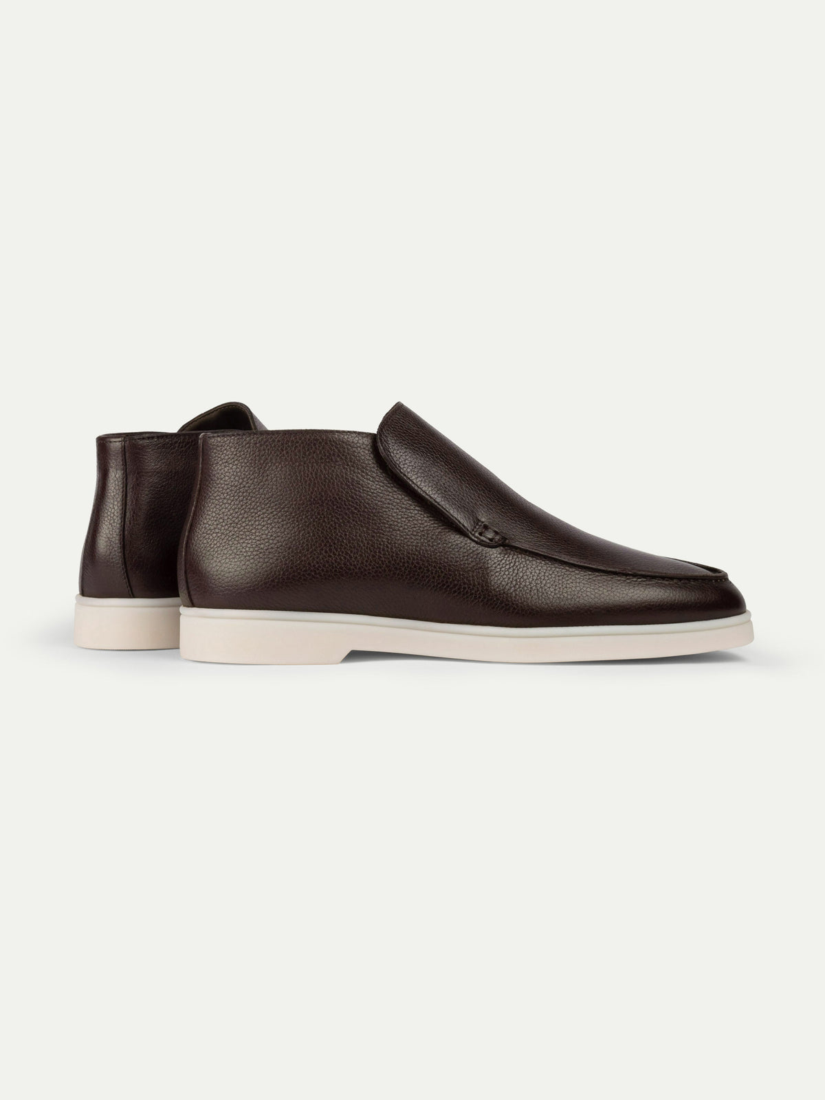 Men's Leather Slip On Loafers with Faux Fur Lining, view 3