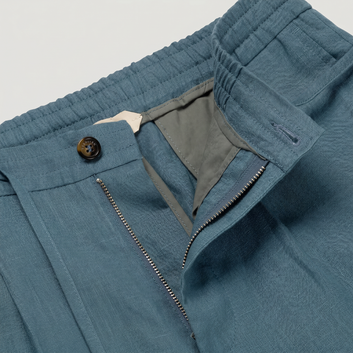 Men's Linen Drawstring Tapered Pants with Zip Fly, view 11