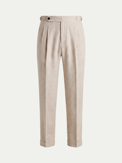 Men's Linen High Waist Pleated Breathable Pants, House of Zeno