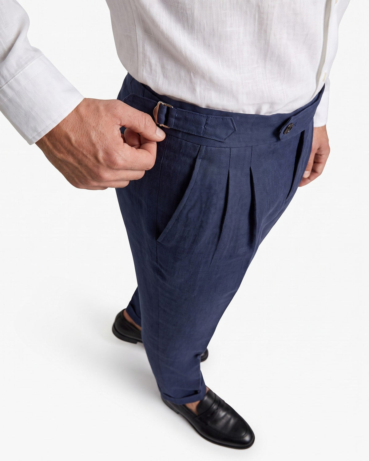 Men's Linen High Waist Pleated Breathable Pants, view 10