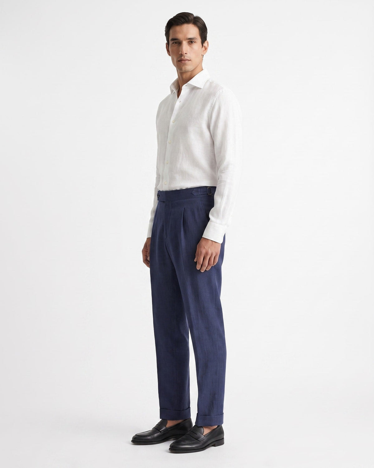 Men's Linen High Waist Pleated Breathable Pants, view 11