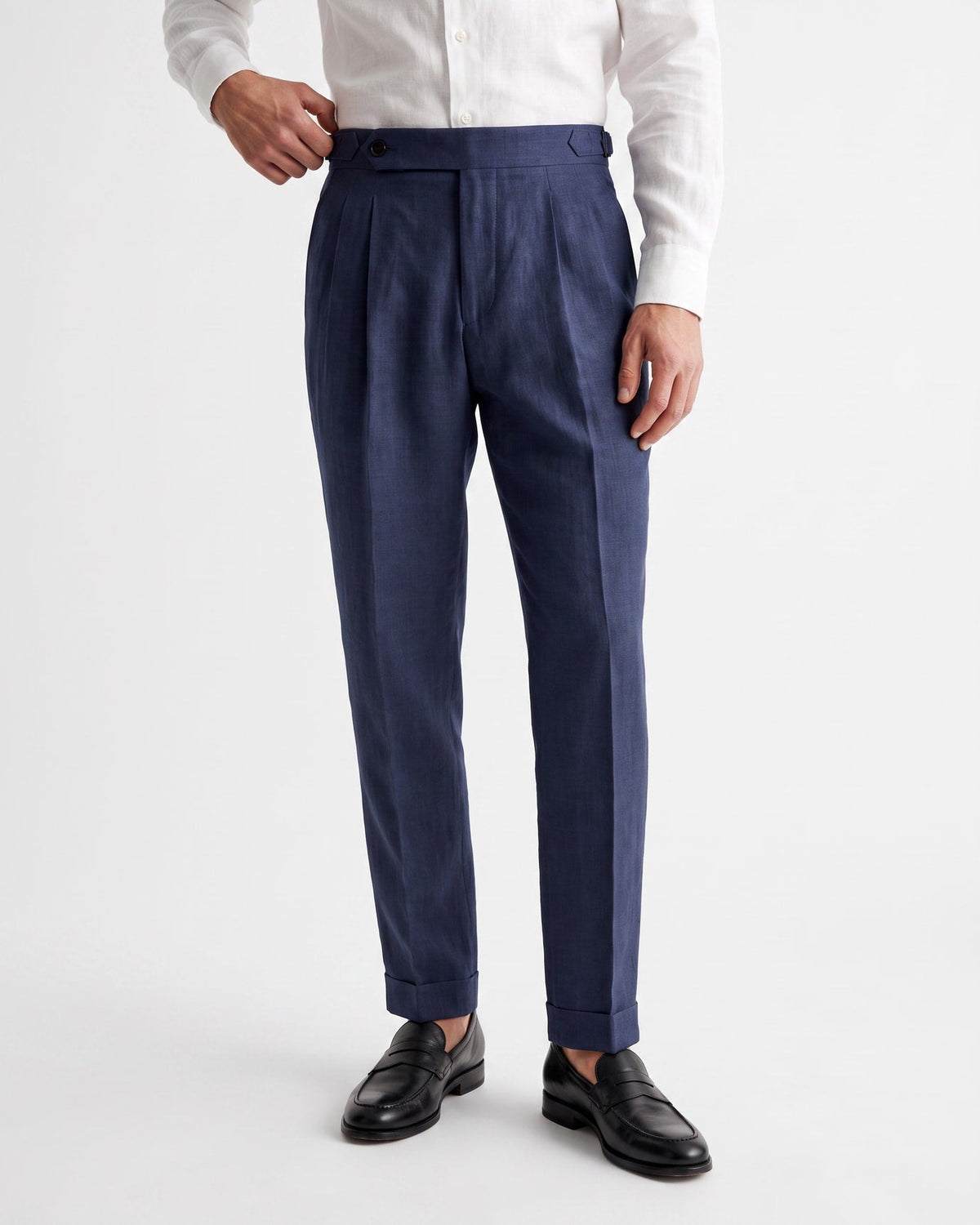 Men's Linen High Waist Pleated Breathable Pants, view 8