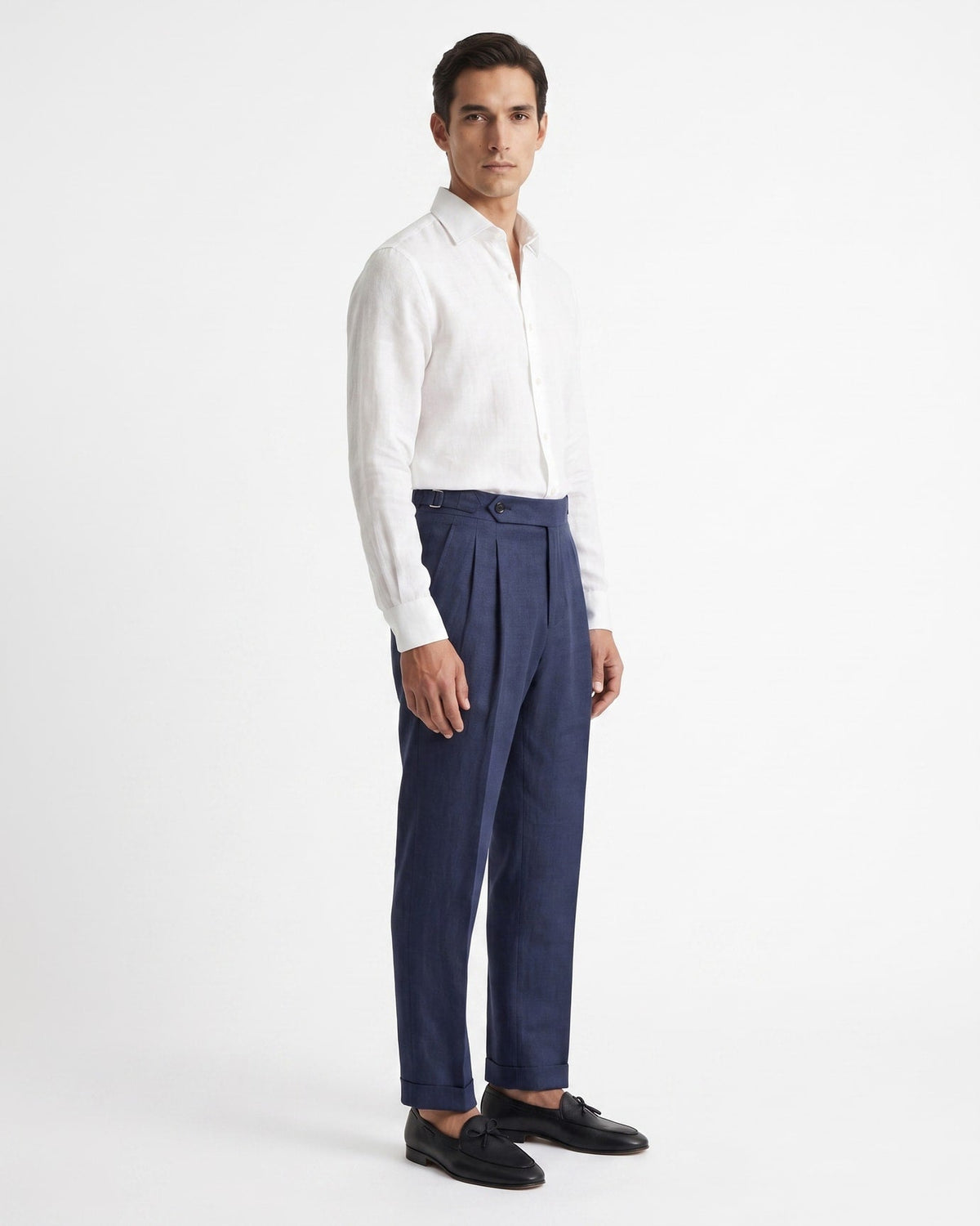 Men's Linen High Waist Pleated Breathable Pants, view 9