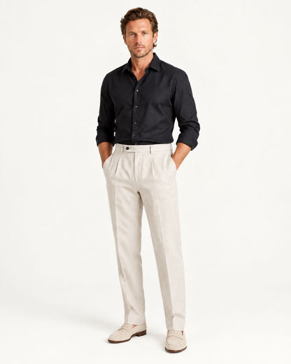 Men's Pull On Straight Leg Dress Pants Cotton Blend, view 7