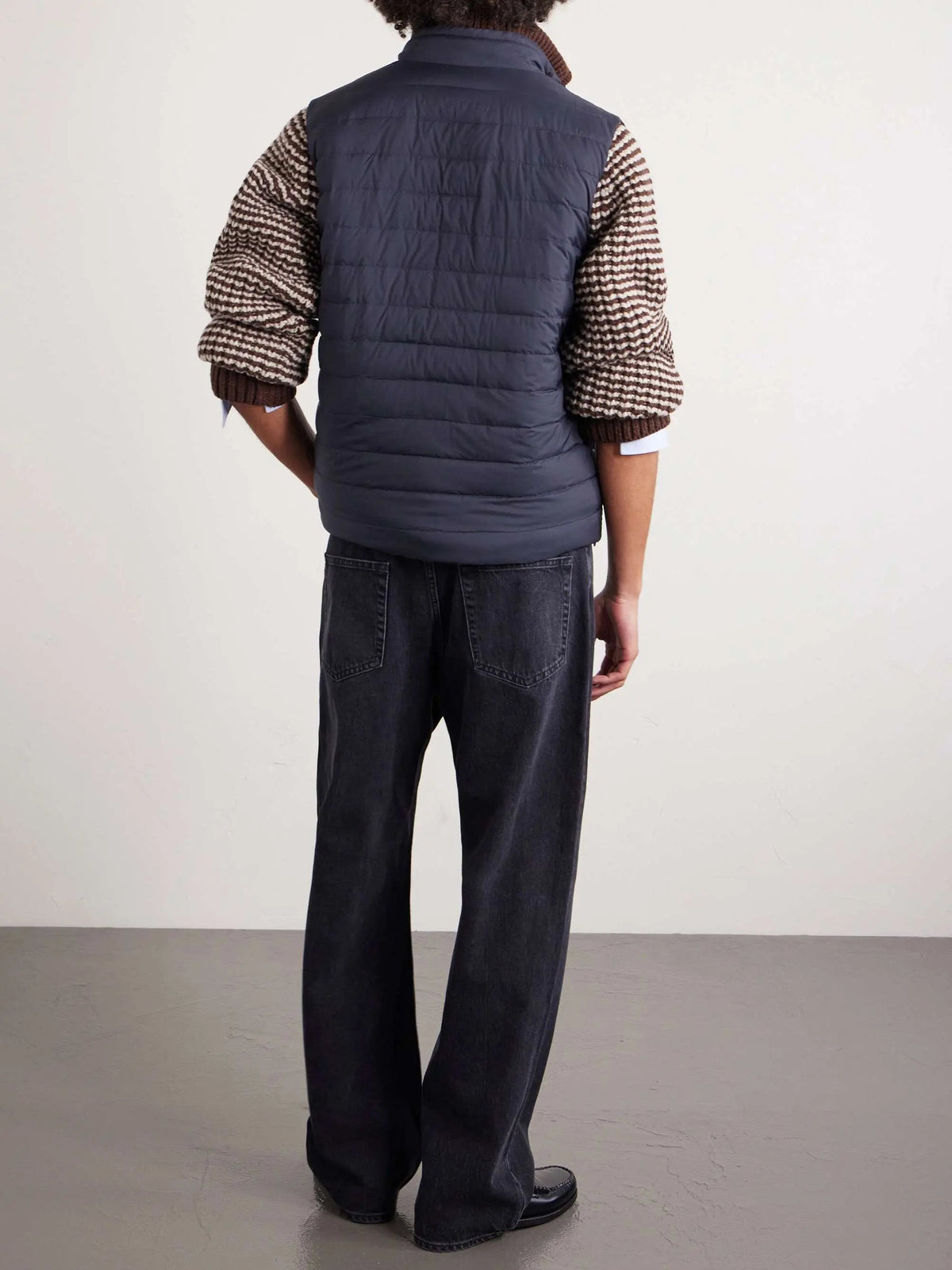 Men's Quilted Down Zip Up Puffer Vest with Stand Collar, view 2