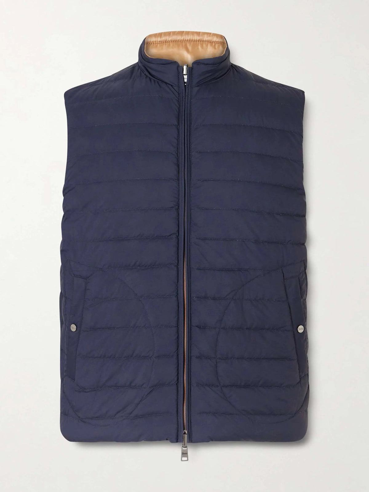 Men's Quilted Down Zip Up Puffer Vest with Stand Collar, view 3
