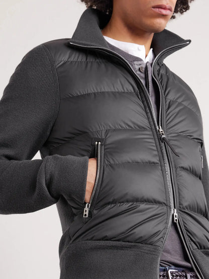 Men's Quilted Shell and Wool Down Jacket, view 2