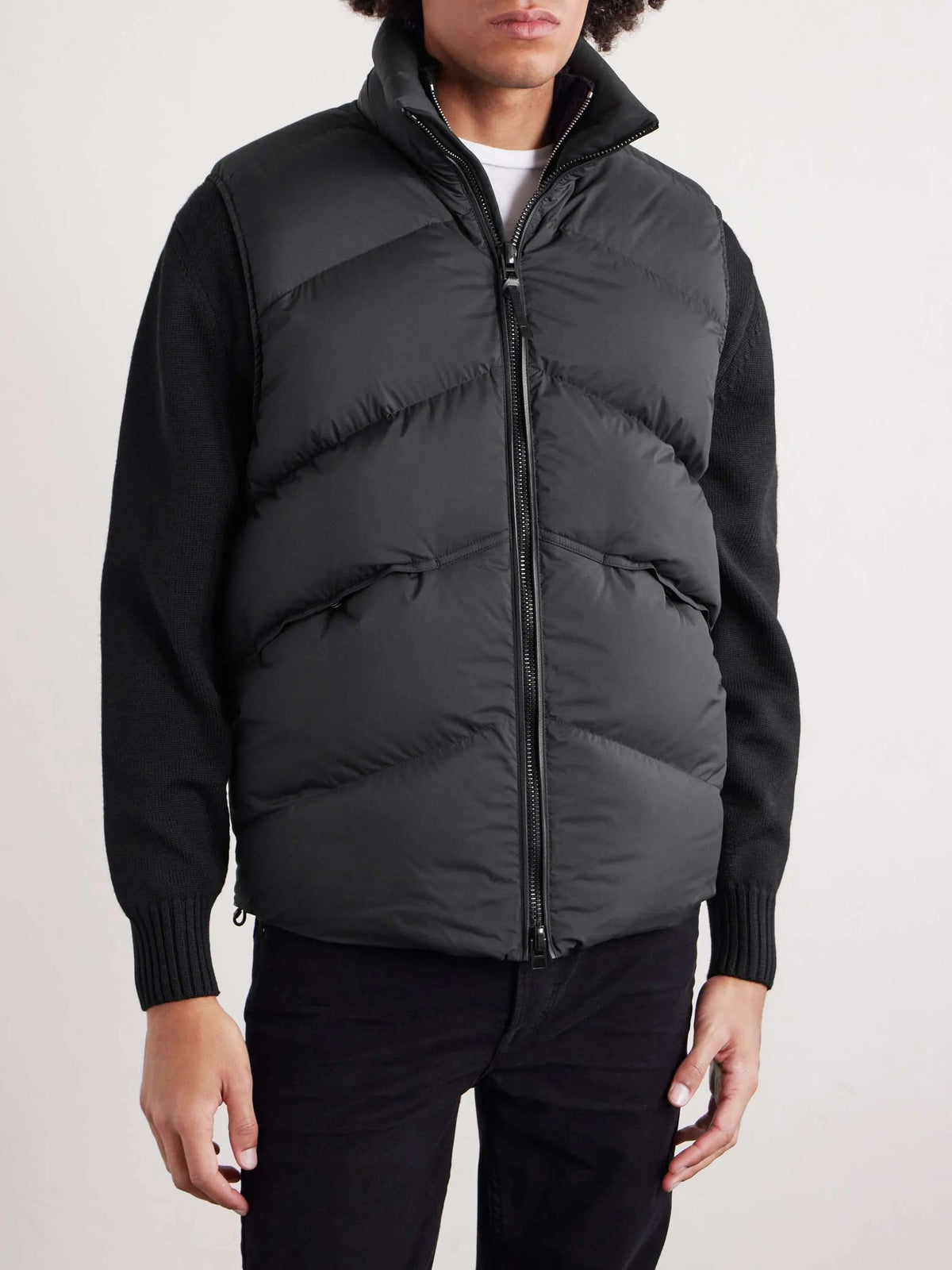 Men's Quilted Shell Zip Up Puffer Vest, House of Zeno