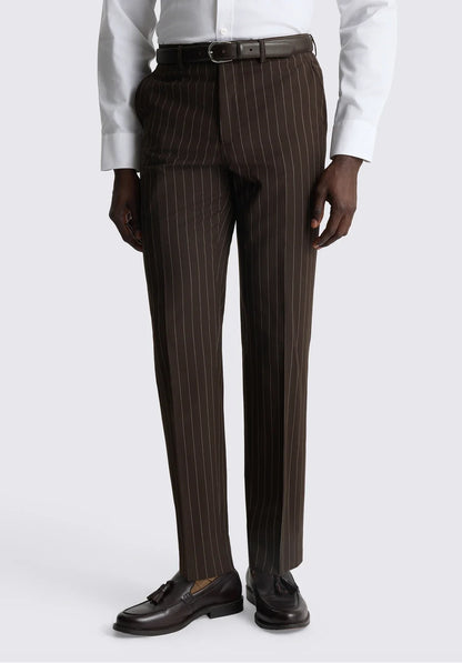 Men's Regular Fit Striped Dress Pants, view 3