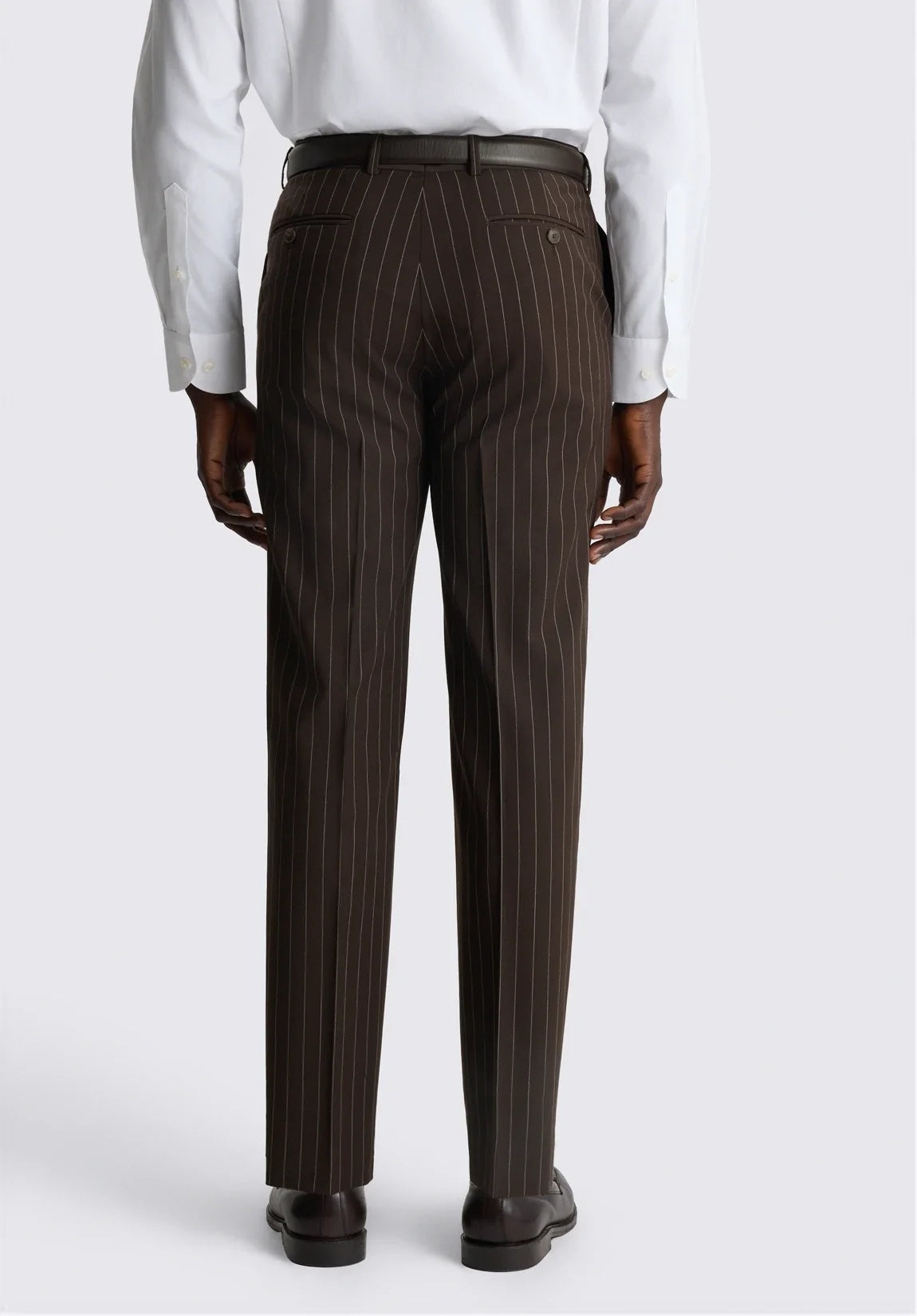 Men's Regular Fit Striped Dress Pants, view 4