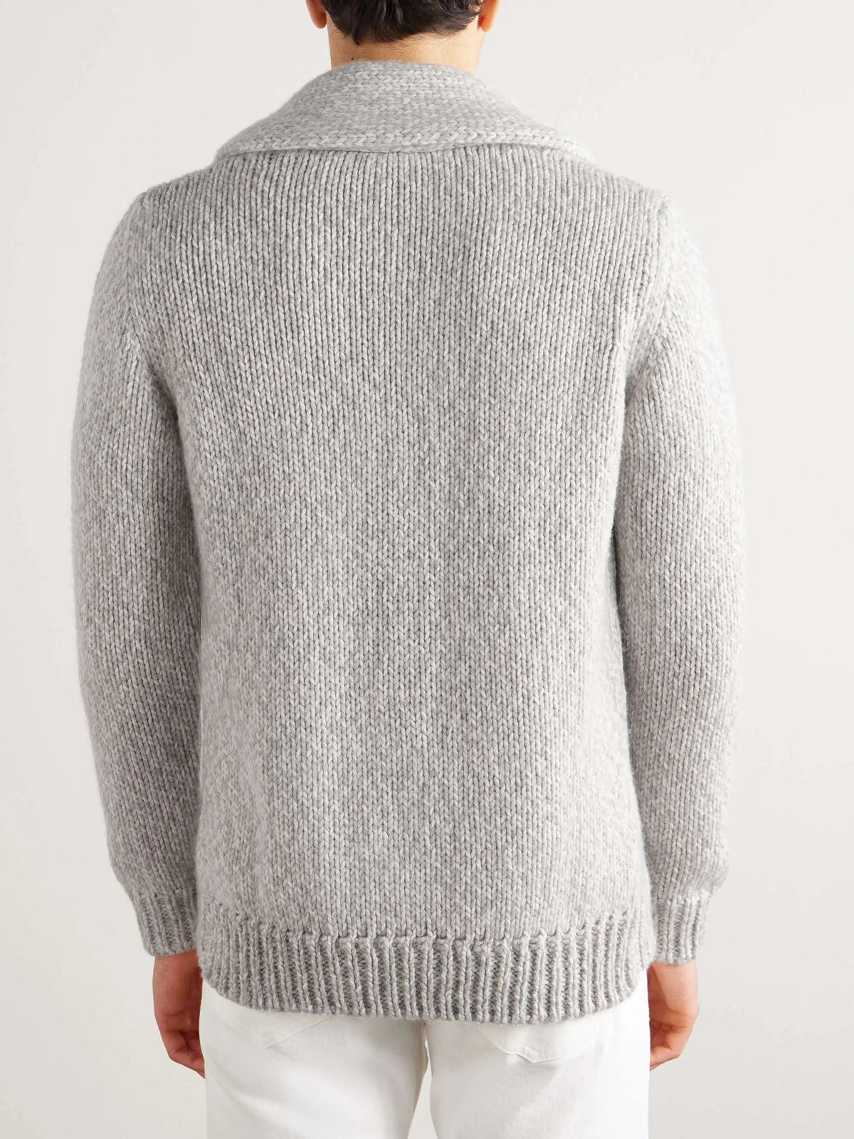 Men's Shawl Collar Wool Cardigan, view 2