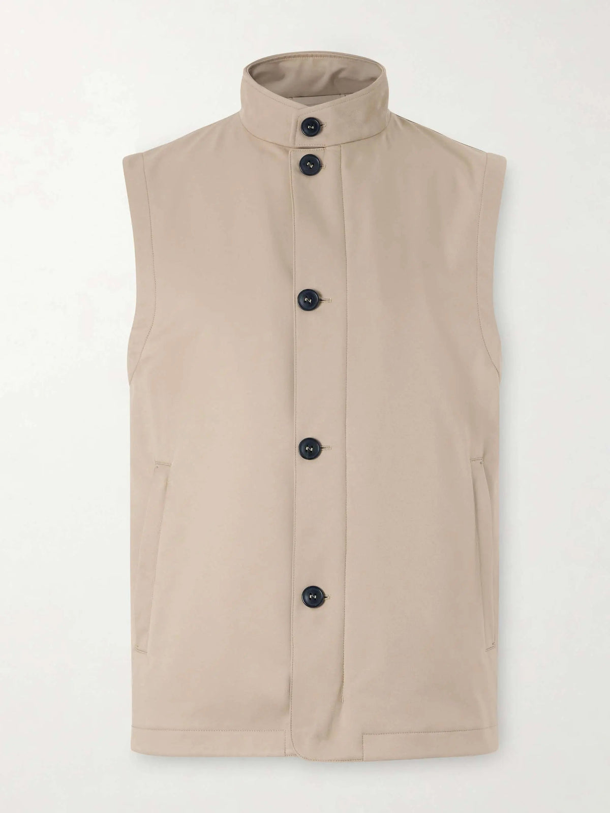 Men's Shell Button Up Stand Collar Vest, view 2