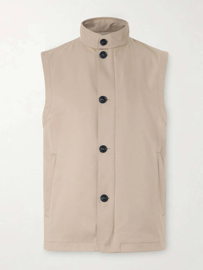 Men's Shell Button Up Stand Collar Vest, view 2
