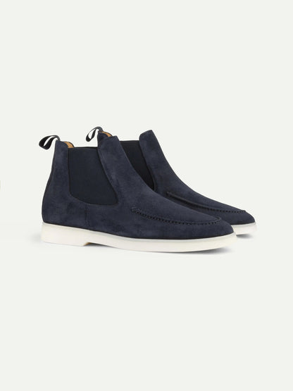 Men's Suede Chelsea Boots with Contrast Sole, view 2