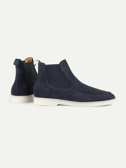 Men's Suede Chelsea Boots with Contrast Sole, view 4