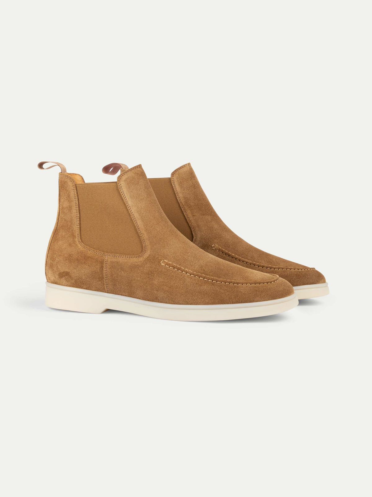 Men's Suede Chelsea Boots with White Sole, House of Zeno
