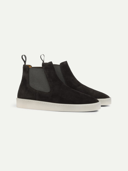 Men's Suede Chelsea Boots with White Sole, view 15