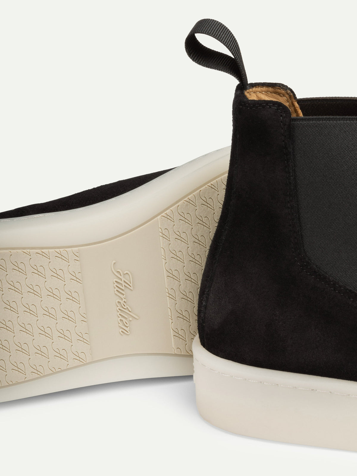 Men's Suede Chelsea Boots with White Sole, view 16