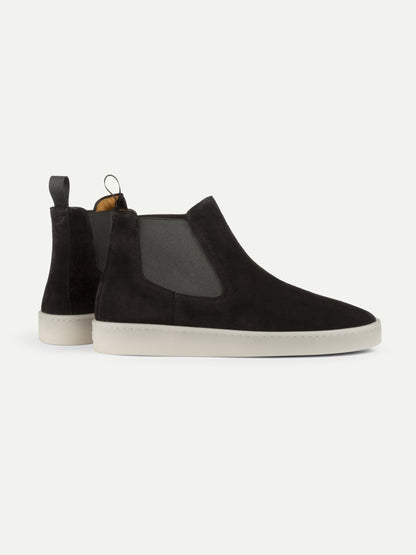 Men's Suede Chelsea Boots with White Sole, view 18