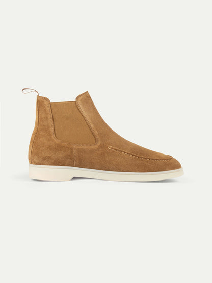 Men's Suede Chelsea Boots with White Sole, view 3