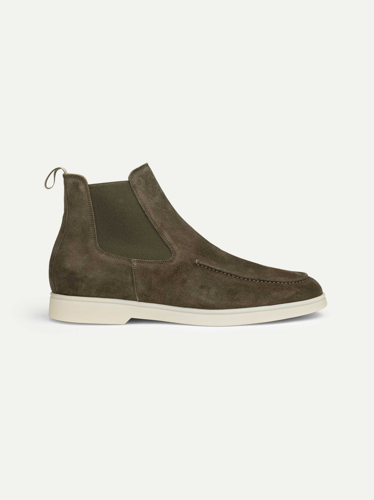Men's Suede Chelsea Boots with White Sole, view 6