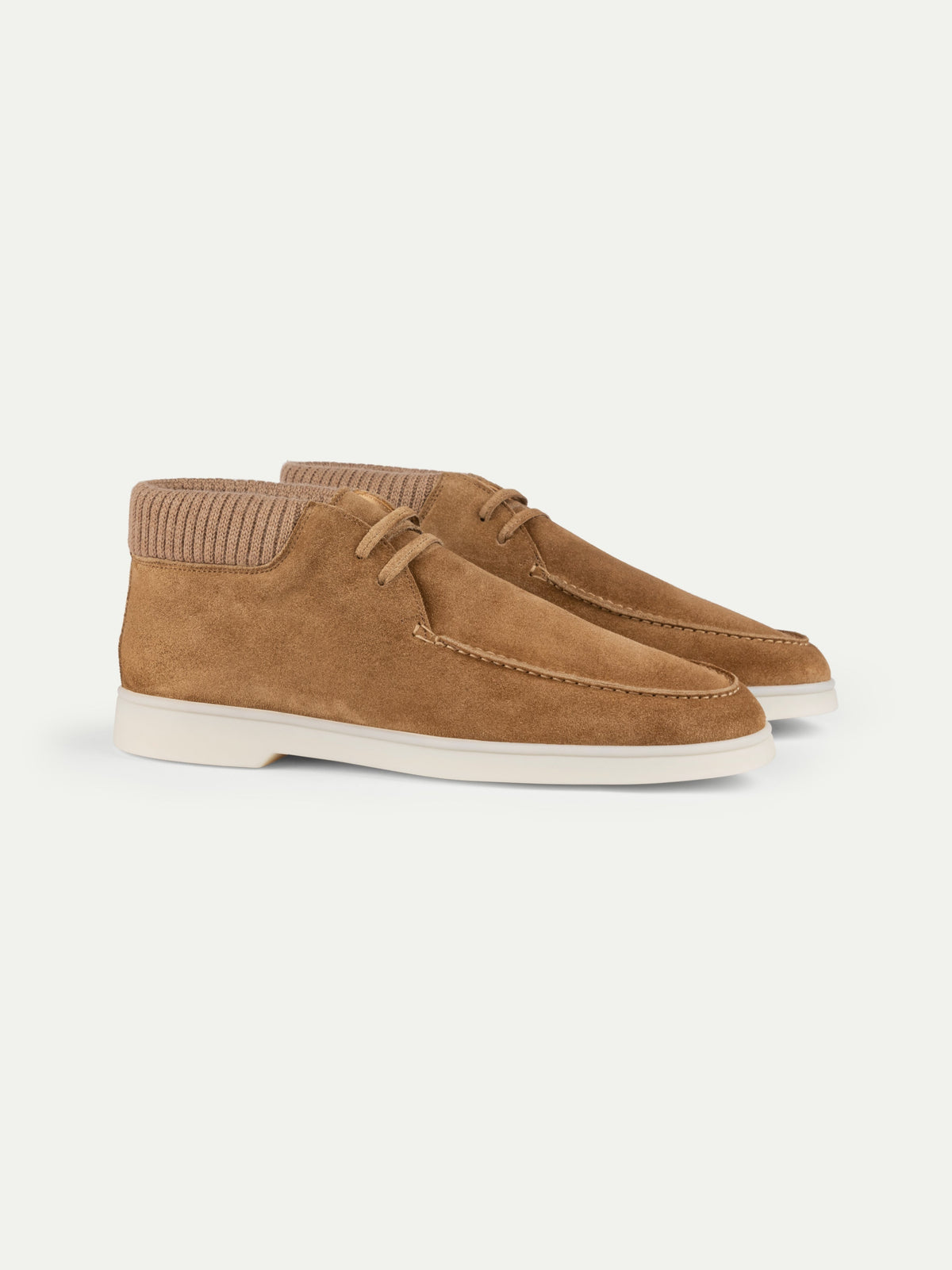 Men's Suede Desert Boots with White Sole, view 10