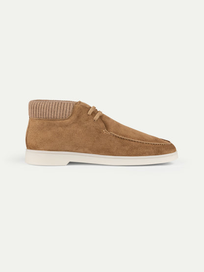 Men's Suede Desert Boots with White Sole, view 11