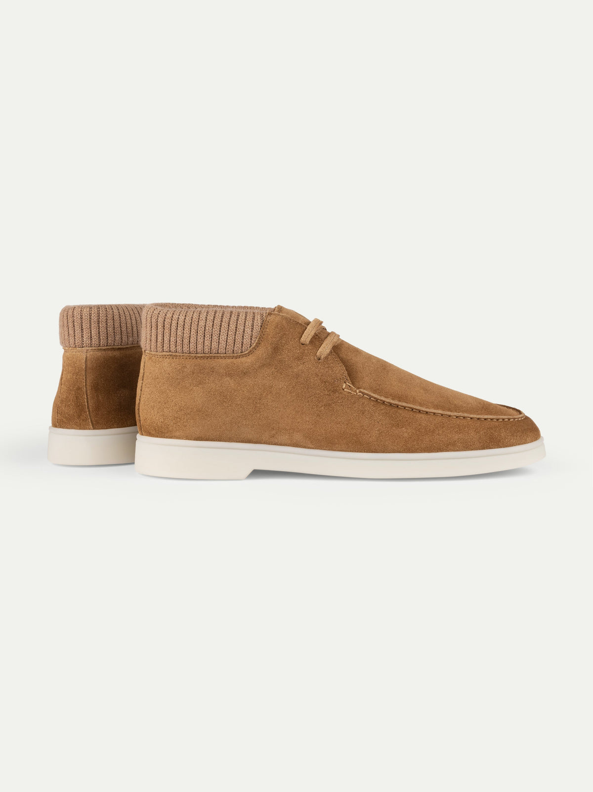 Men's Suede Desert Boots with White Sole, view 12